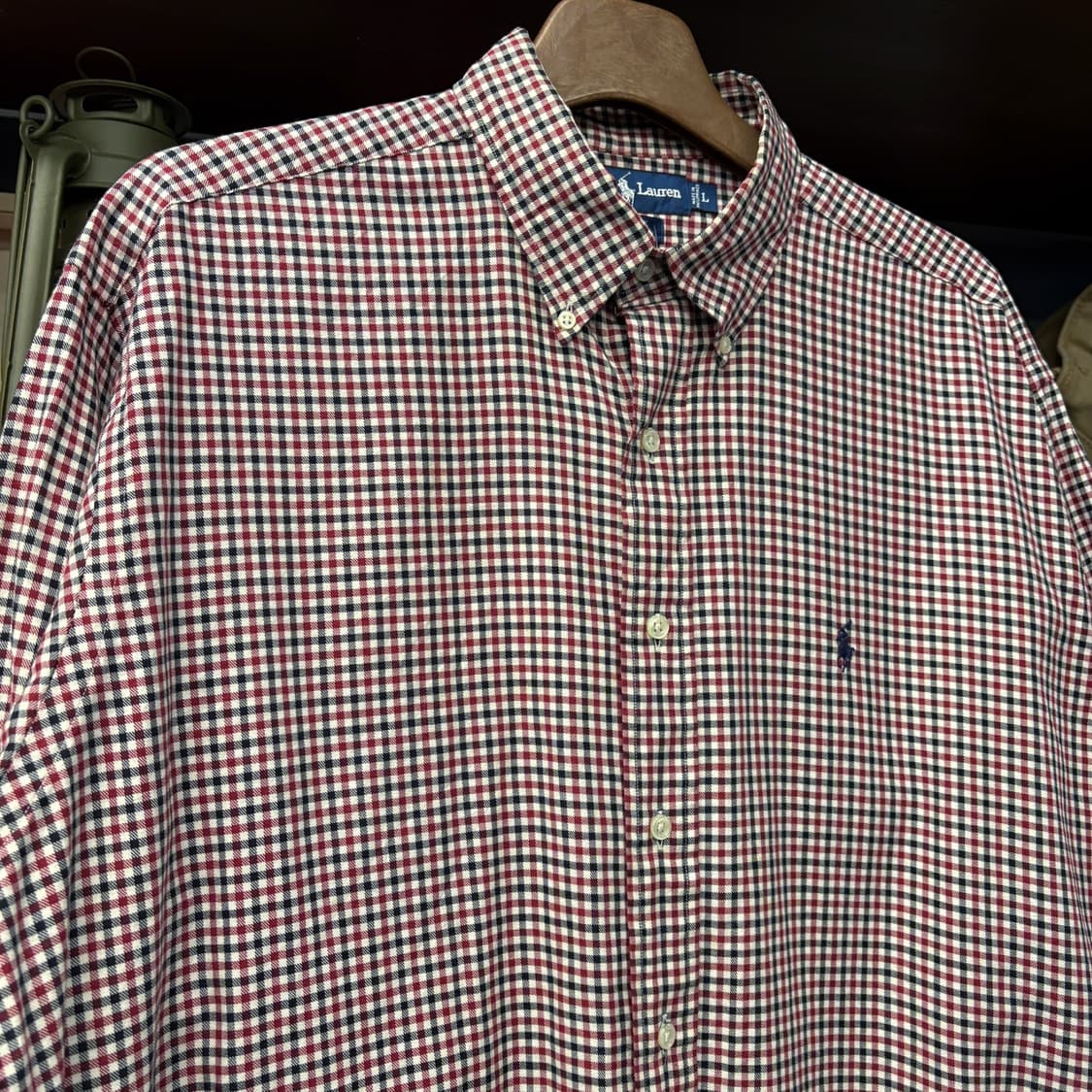 폴로 랄프로렌 클래식 마이크로 깅엄체크 버튼다운 셔츠 코튼트윌 N658 상품이미지3