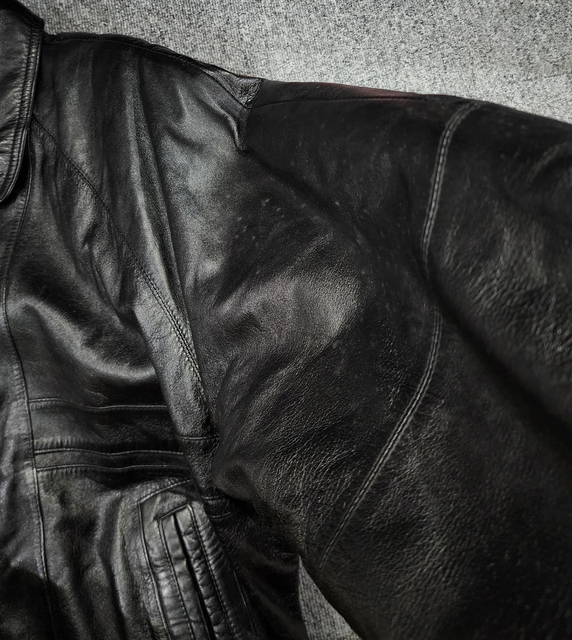 빈티지 양가죽 램스킨 집업 봄버 가죽자켓 레더자켓 105 상품이미지8