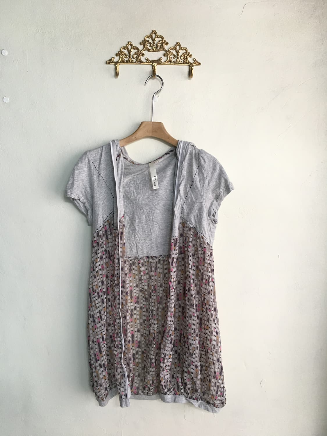 빈티지 퍼플 체크 패치 모리 임수정깔 코디세트 상품이미지5