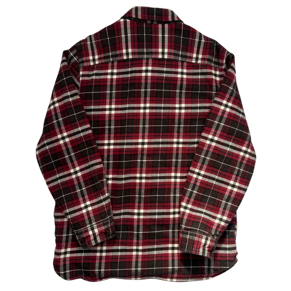LL Bean 엘엘빈 버건디 체크 누빔 셔츠 자켓 M 상품이미지4