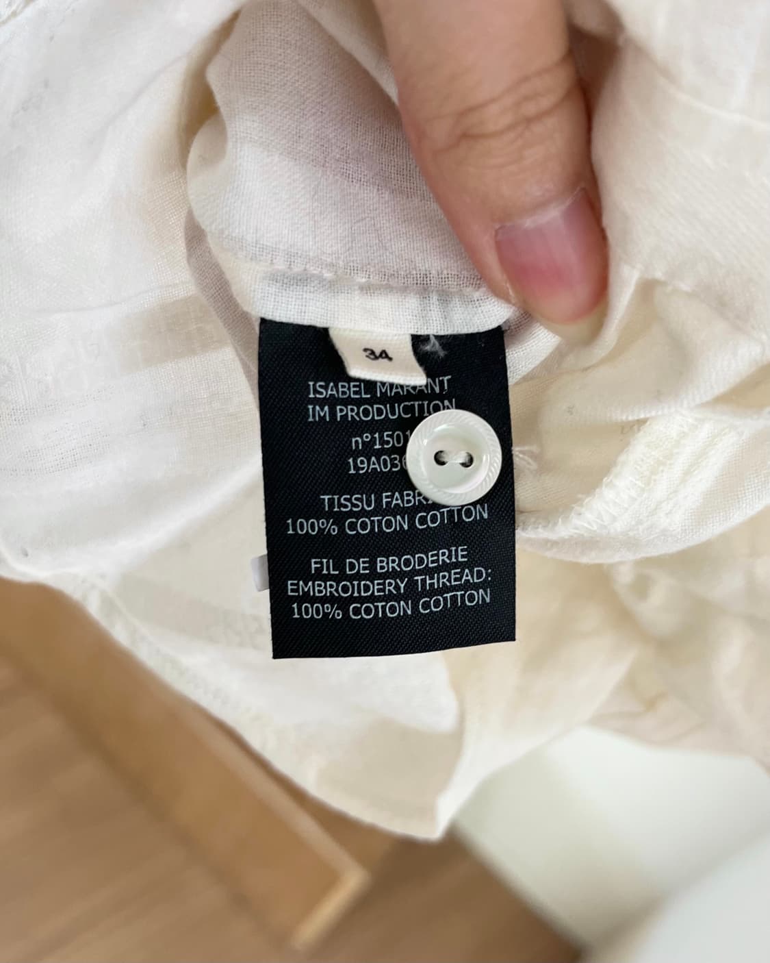 이자벨마랑 화이트 코튼 블라우스 상품이미지7