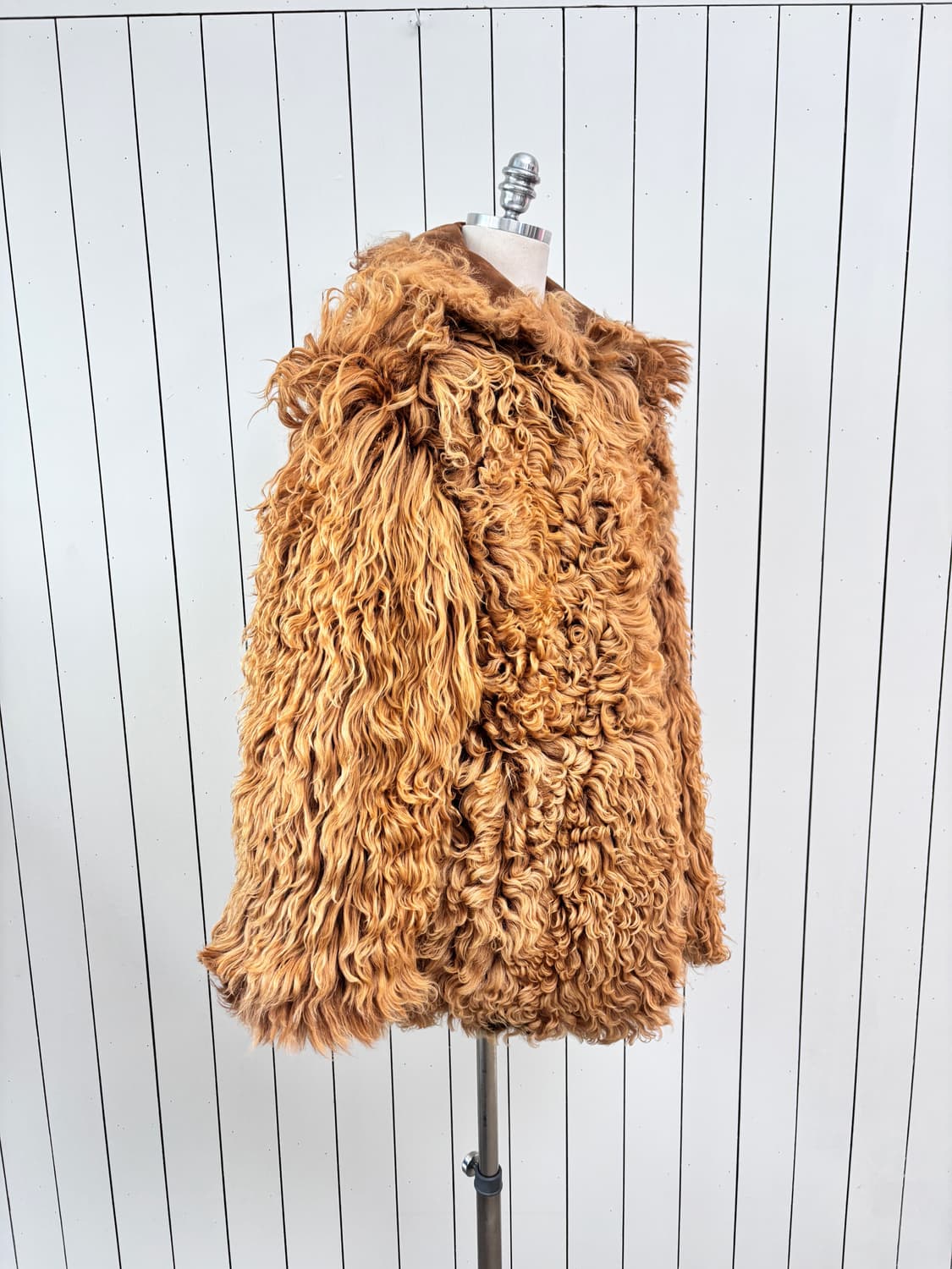 리버시블 브라운 양모 무스탕 상품이미지5