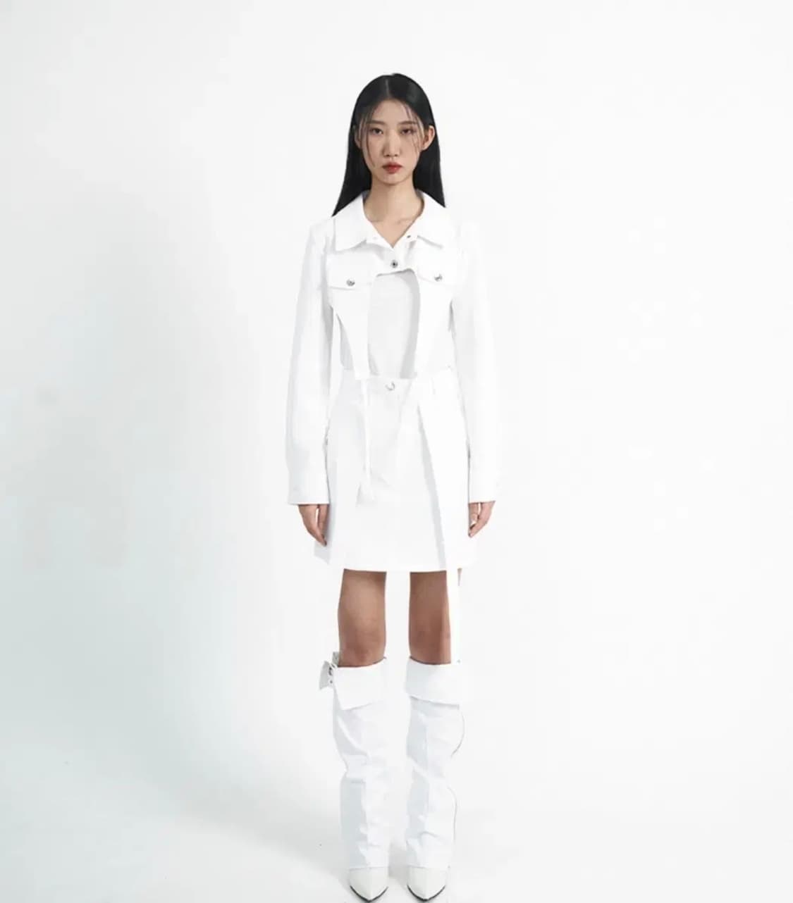 아드베스 데님 크롭자켓(화이트) 상품이미지2