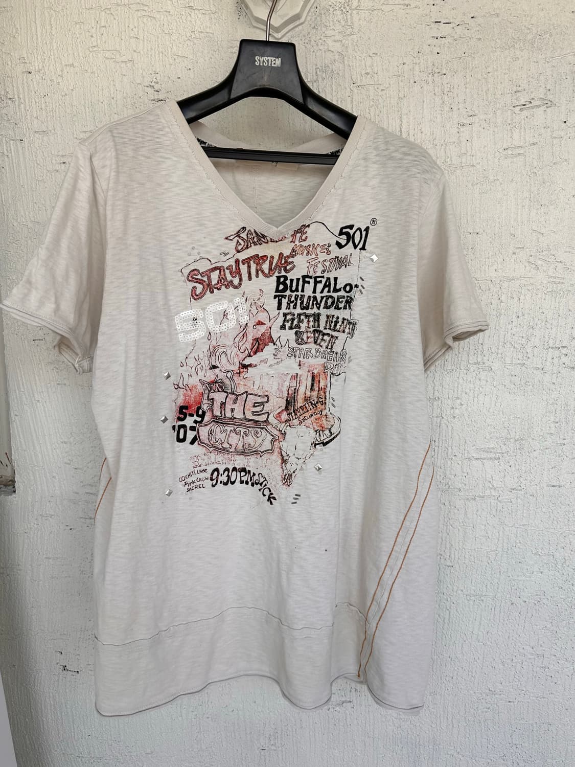 LEVIS 501 y2k printing 1/2 T 상품이미지3