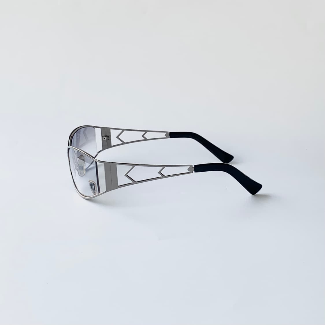966 데드스탁 빈티지선글라스 실버 오벌 고글 스포츠 y2k 픽키안경 상품이미지3