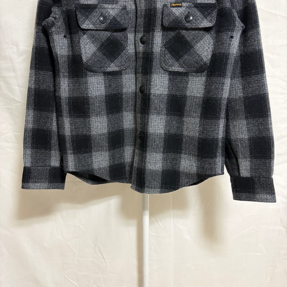페로우즈 울 체크 셔츠 자켓 / 그레이, 36 상품이미지3
