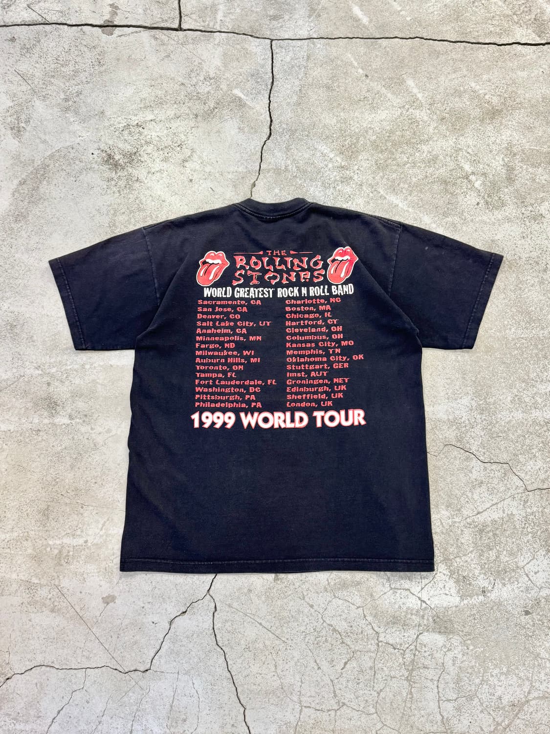 90s 롤링스톤즈 1999 월드투어 빈티지 부트렉 티셔츠 상품이미지6