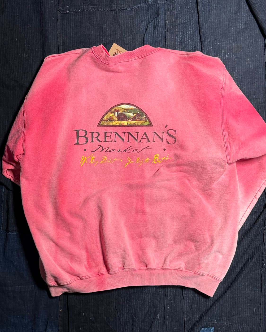 90‘s 헤인즈 Brennan's 그래픽 패디드 스웻셔츠 L(42-44) 상품이미지6