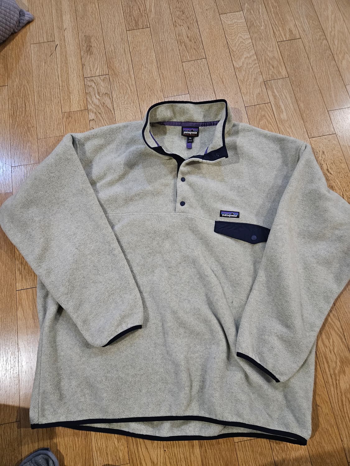 파타고니아 헤비웨이트 오트밀 헤더 신칠라 플리스 아노락 xxl 상품이미지2