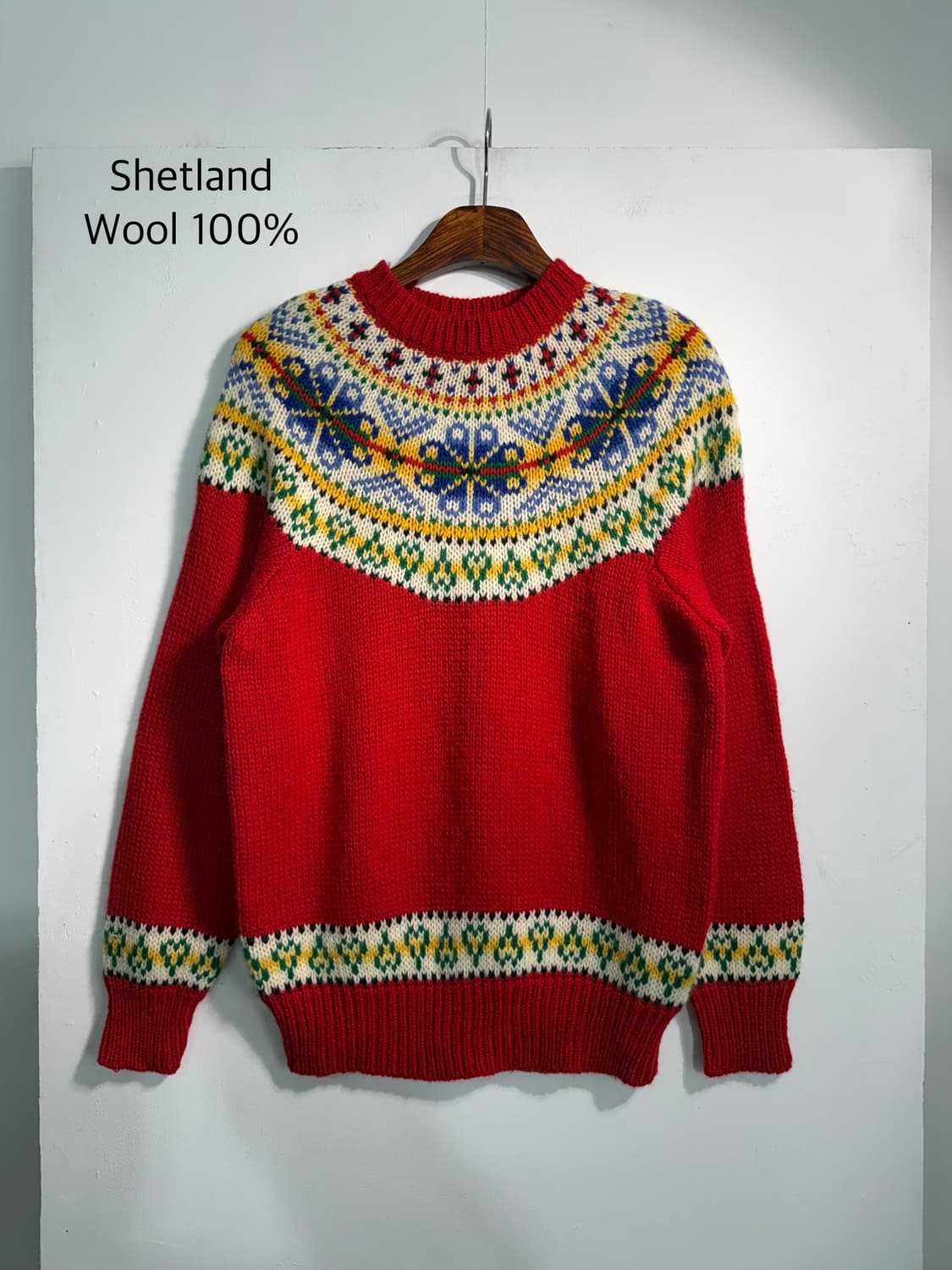 Shetland wool 100%  노르딕 니트 m~L 상품이미지1