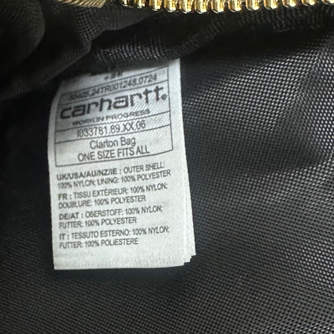 칼하트 클라트론 미니 크로스백 가방 블랙 상품이미지5