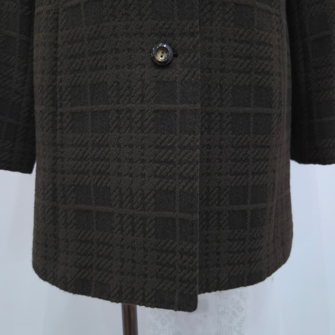 Addenda by RENOWN 울 100% 체크 하프코트 상품이미지7