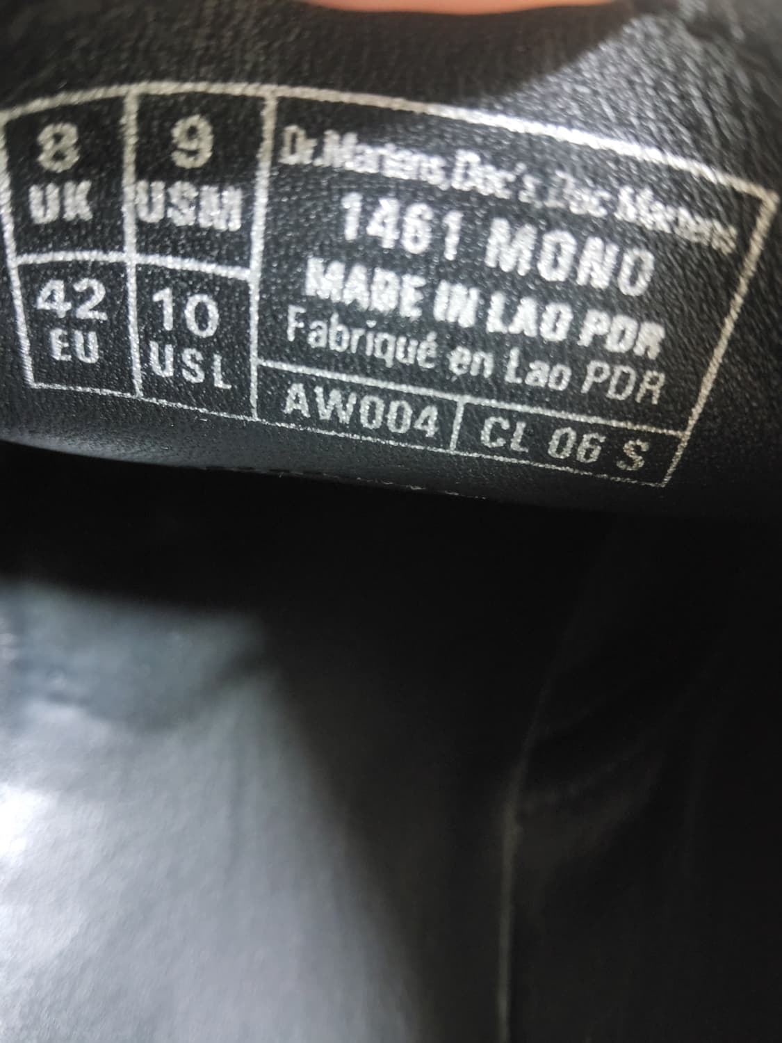 닥터마틴1461 모노 3홀 270사이즈 상품이미지2