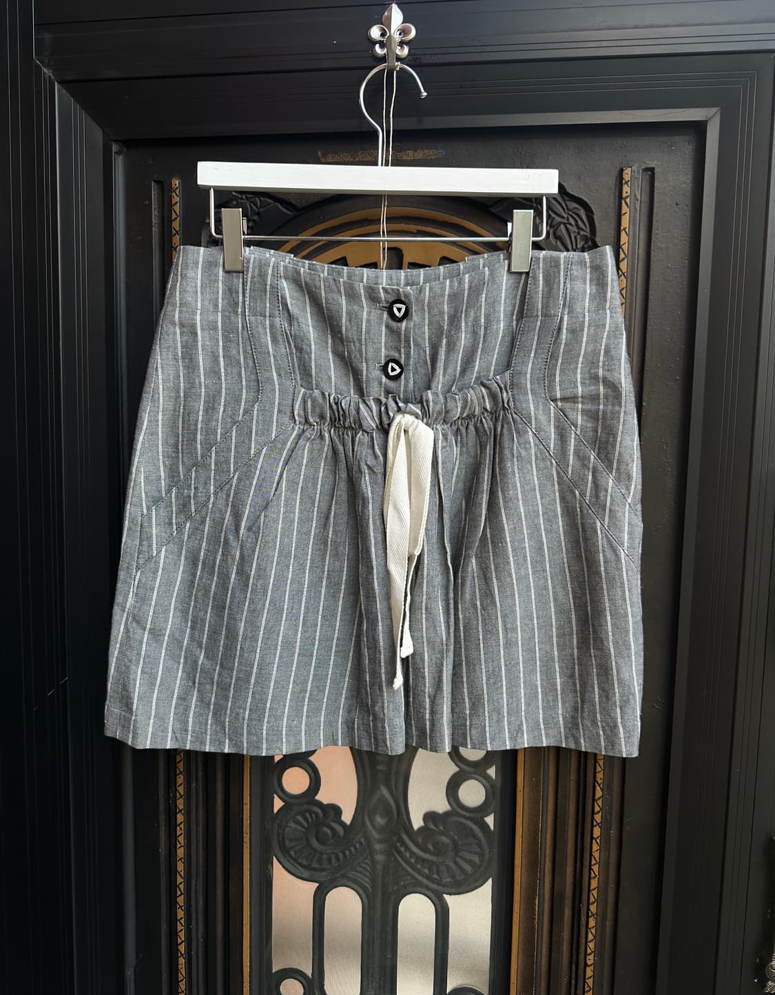 united bamboo 면/마 줄무늬 스커트 상품이미지1