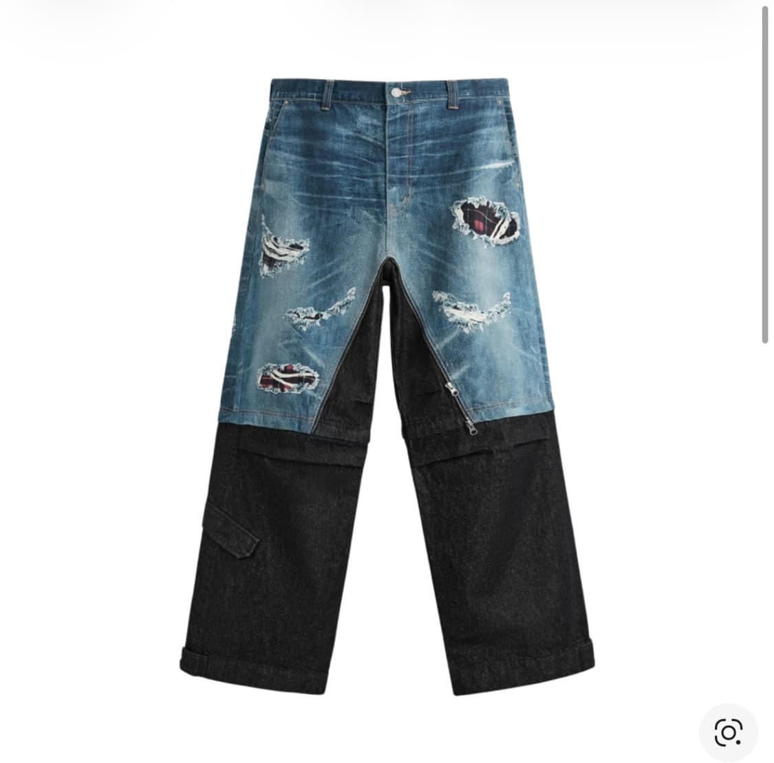 앤더슨벨 자라 디테쳐블 레이어드 진 미디엄 블루 상품이미지1