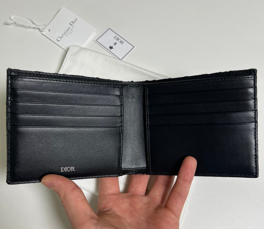 [정품] 디올 오블리크 반지갑 블랙 상품이미지4