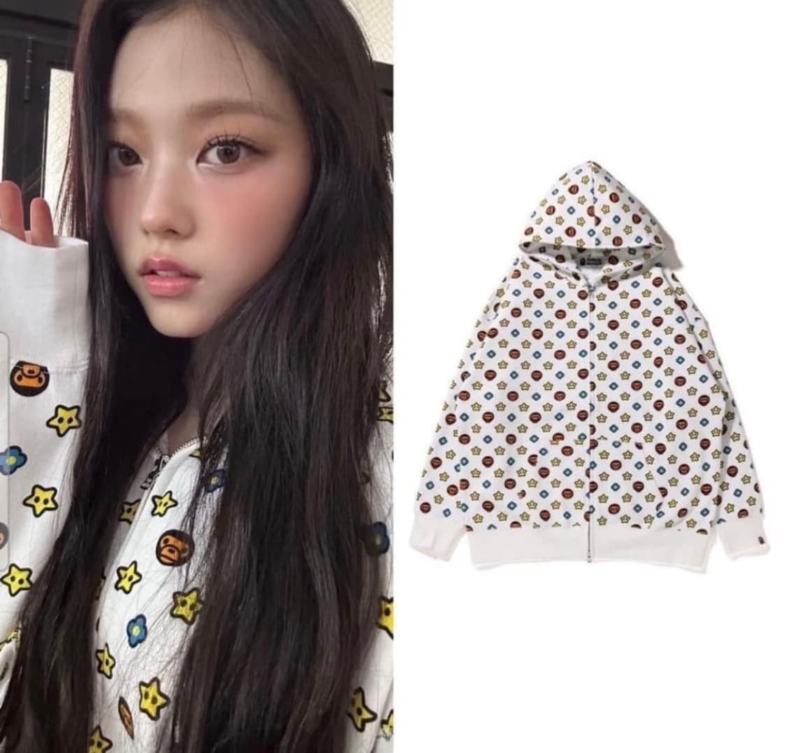 베이프 마일로 모노그램 후드집업 상품이미지1