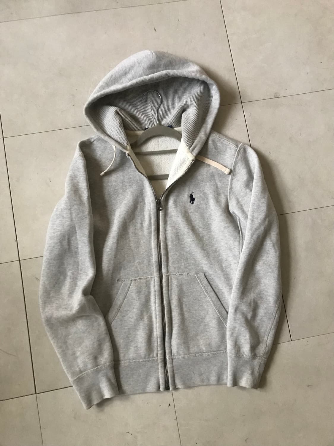 폴로 그레이 스웻 후드집업 상품이미지8