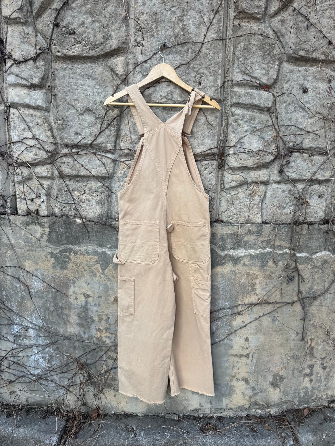 칼하트 빈티지 코튼 오버올 오버롤 멜빵 바지 팬츠 베이지 28 상품이미지2