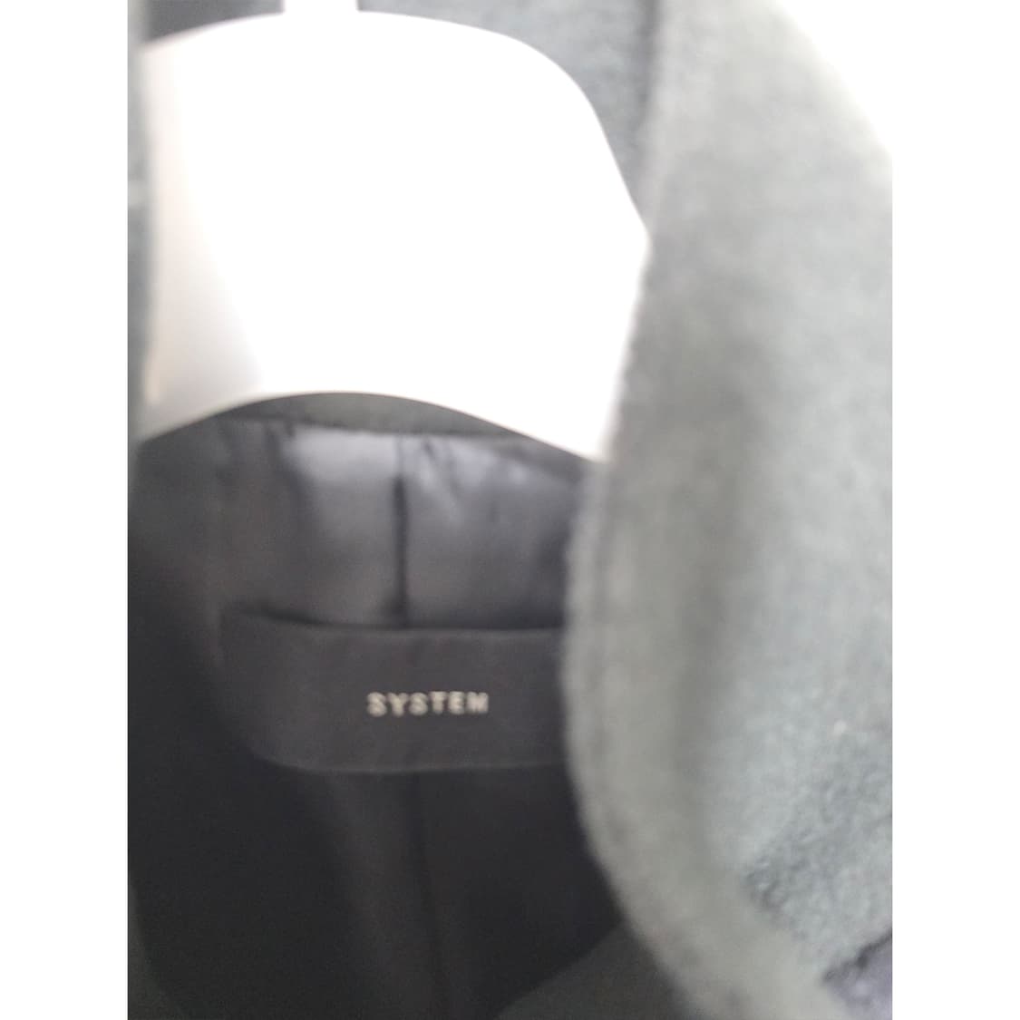 택포_ 한섬 시스템 여성 양털 배색 코트 L 상품이미지2