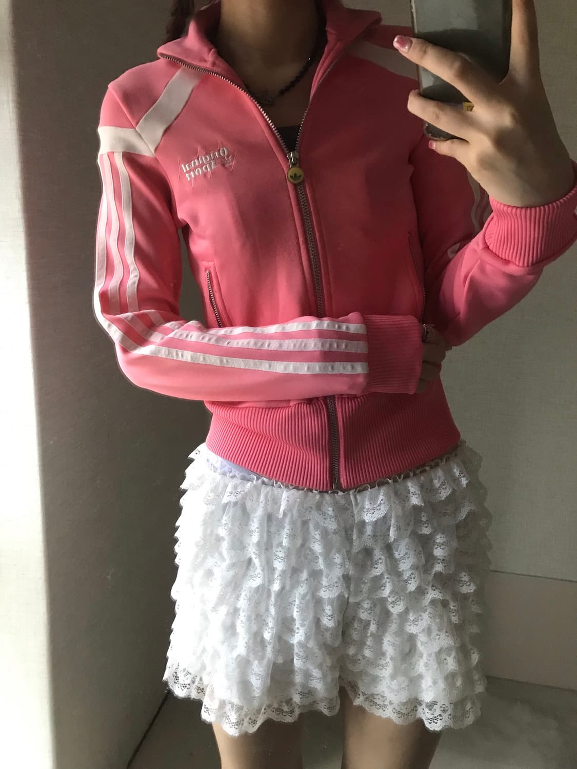 아디다스 연핑크 딱붙 져지 상품이미지2