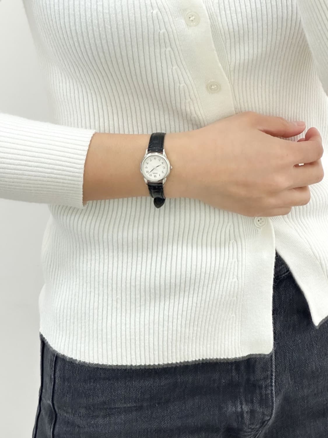 seiko / 세이코 라운드 실버 쿼츠 시게 상품이미지9