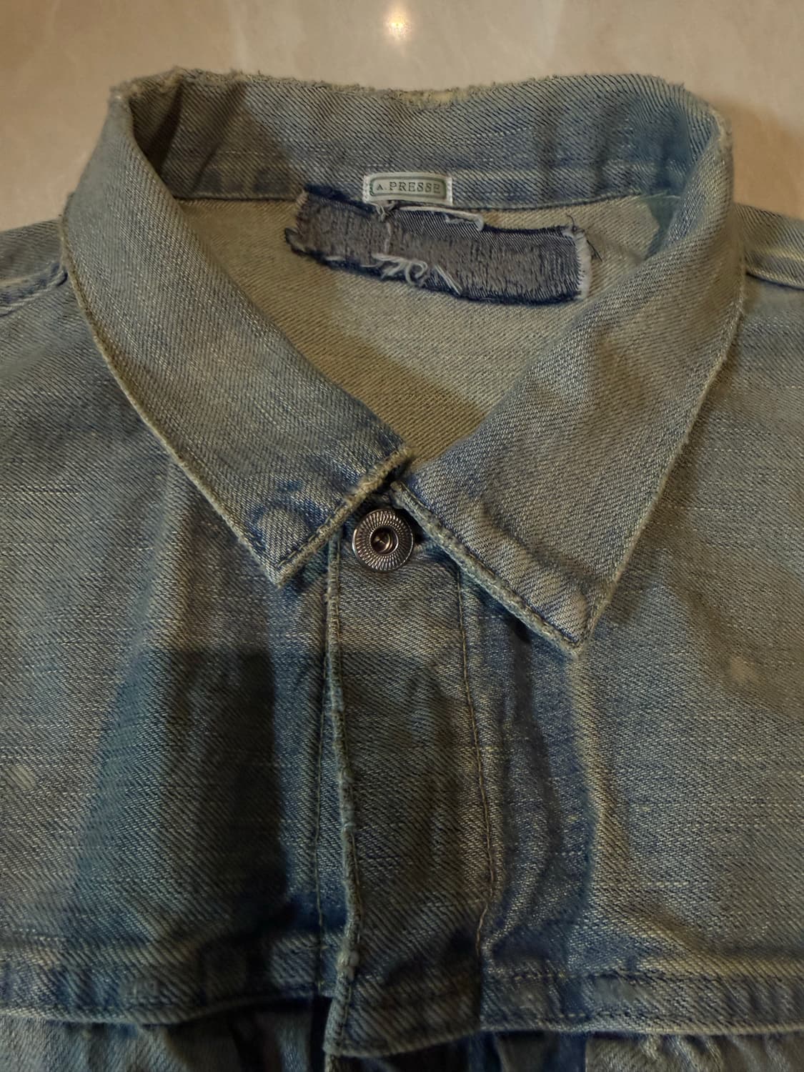 [사이즈 50]25FW 아프레쎄 블리치 데님자켓 상품이미지3