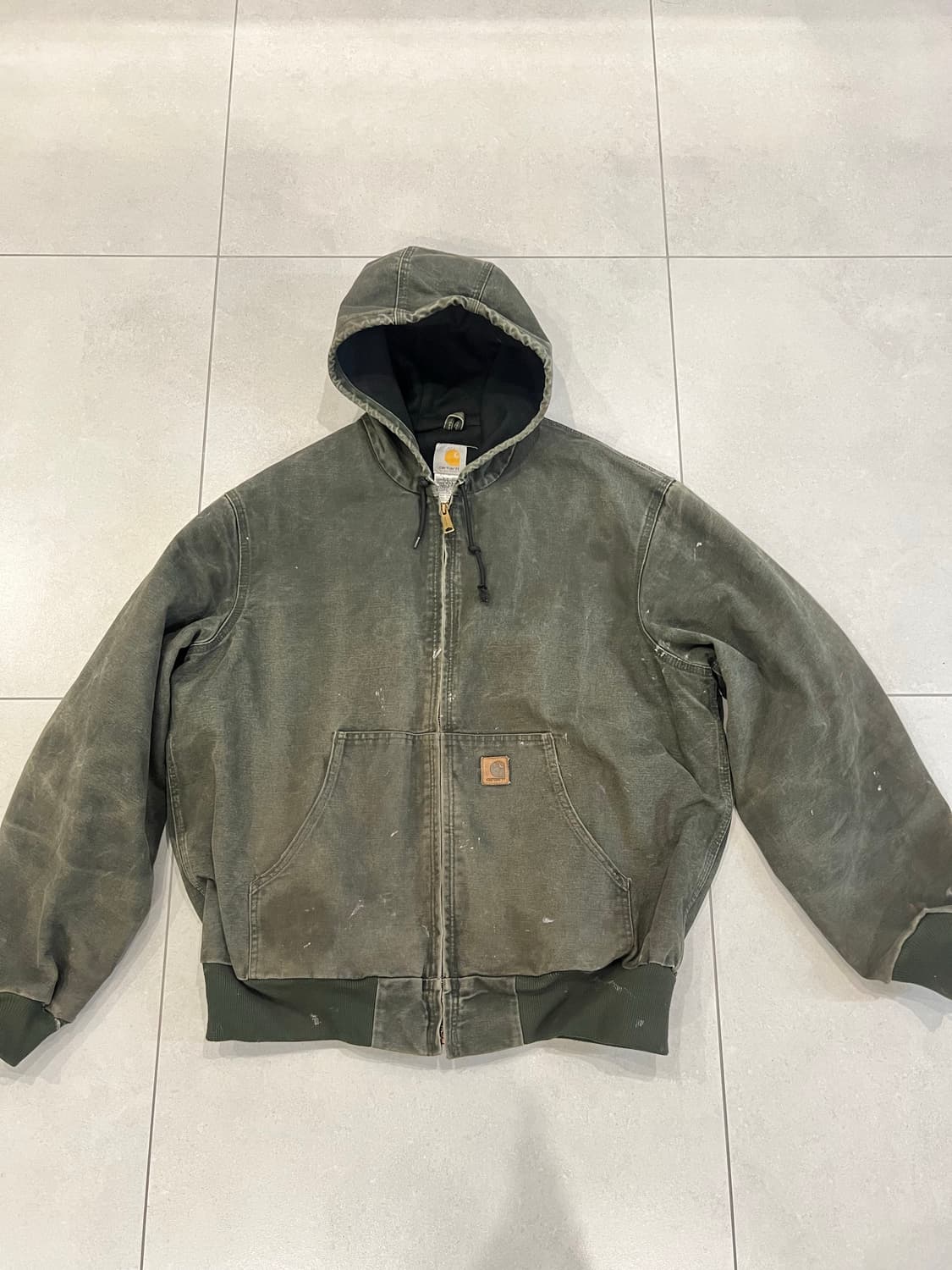 빈티지 칼하트 액티브자켓 덕액티브 j160 모스 그린 xl 상품이미지1