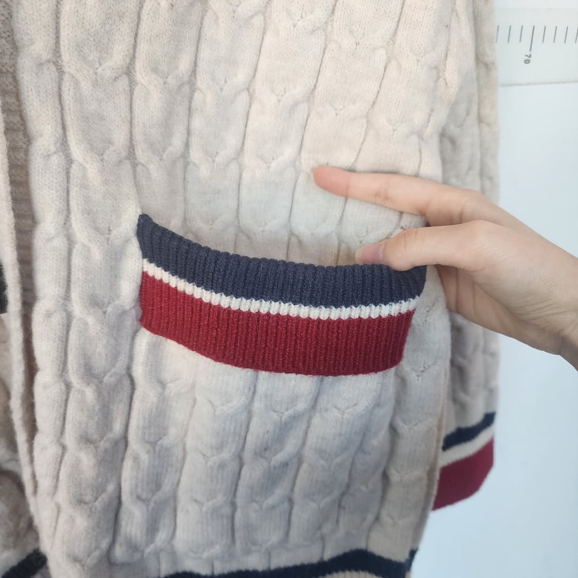 르니앤맥코이 아이보리 꽈배기 가디건 상품이미지6