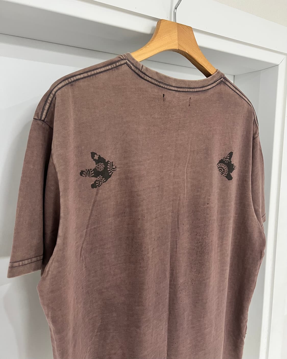 해칭룸 페이즐리 버드티 워시드 퍼플 차콜 상품이미지7