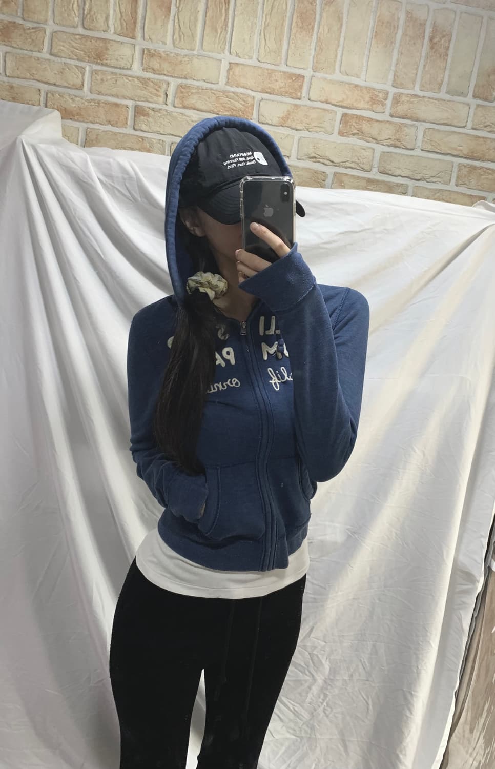 홀리스터 후드집업 ,블루,XS,딱붙 상품이미지3