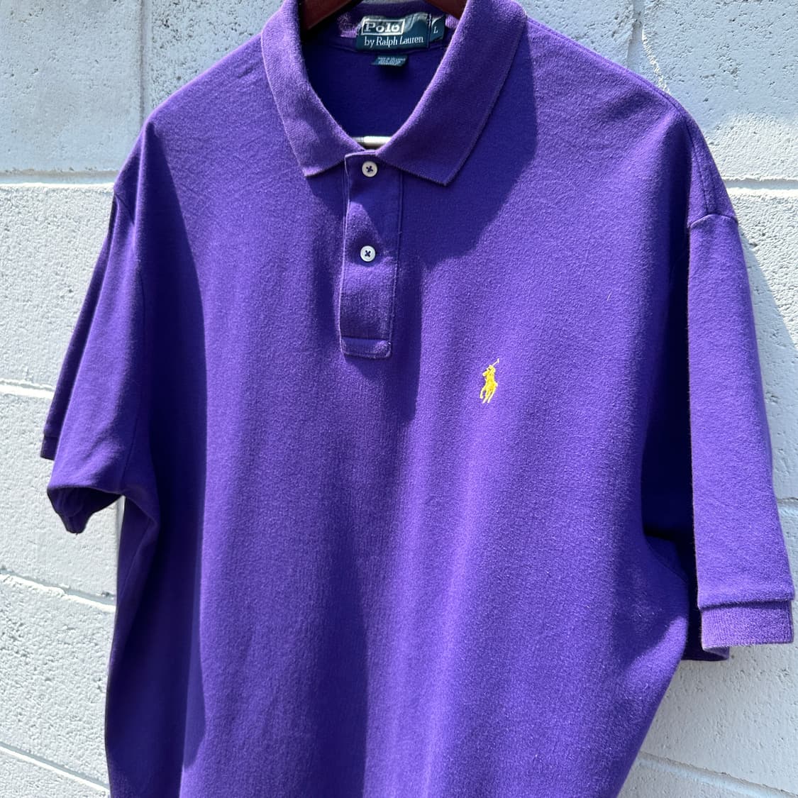 [XL] 폴로 랄프로렌 퍼플 반팔 카라티셔츠 상품이미지5