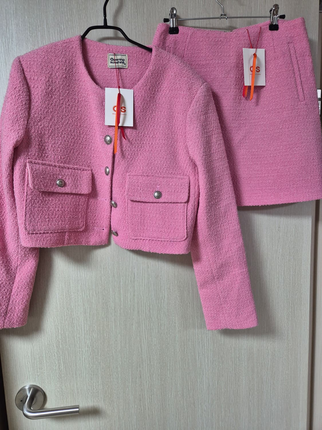 (새제품) 오프닝선샤인  트위드 크롭 울자켓 셋업 세트 상품이미지3