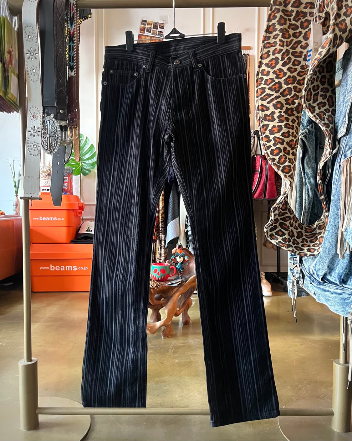 BURBERRY BLACK LABEL Black Stripe Pants 상품이미지3