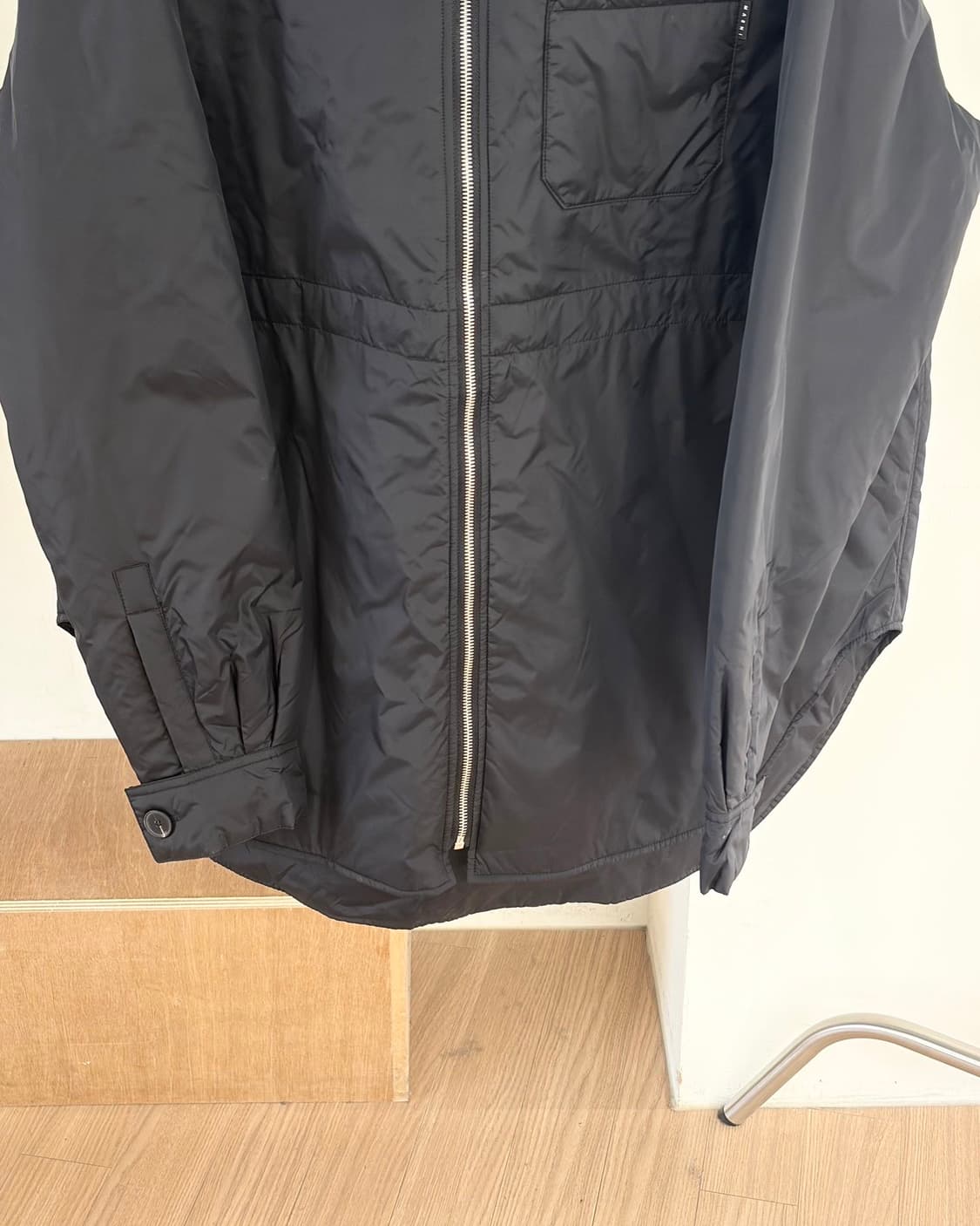 마르니 블랙 지퍼업 프론트 포켓 나일론 셔츠 자켓 상품이미지5