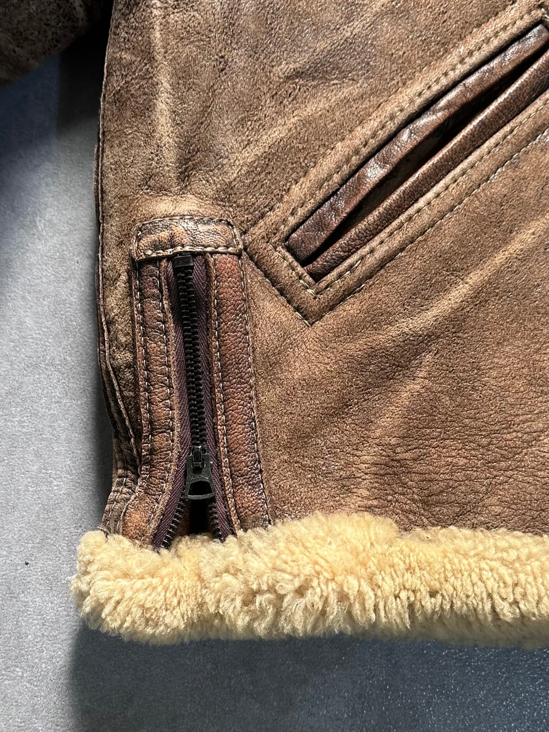 80s 아비렉스 b-11 무스탕 자켓 (va.70) 상품이미지3