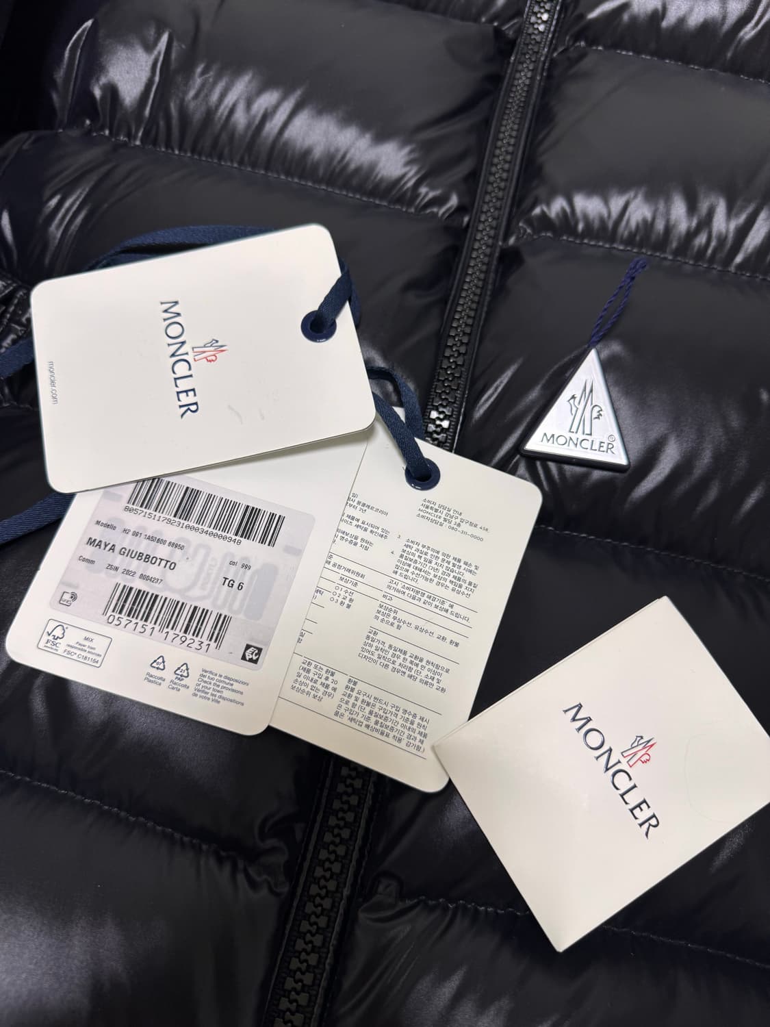 (6사이즈,새상품)몽클레어 마야 Maya 블랙 상품이미지8