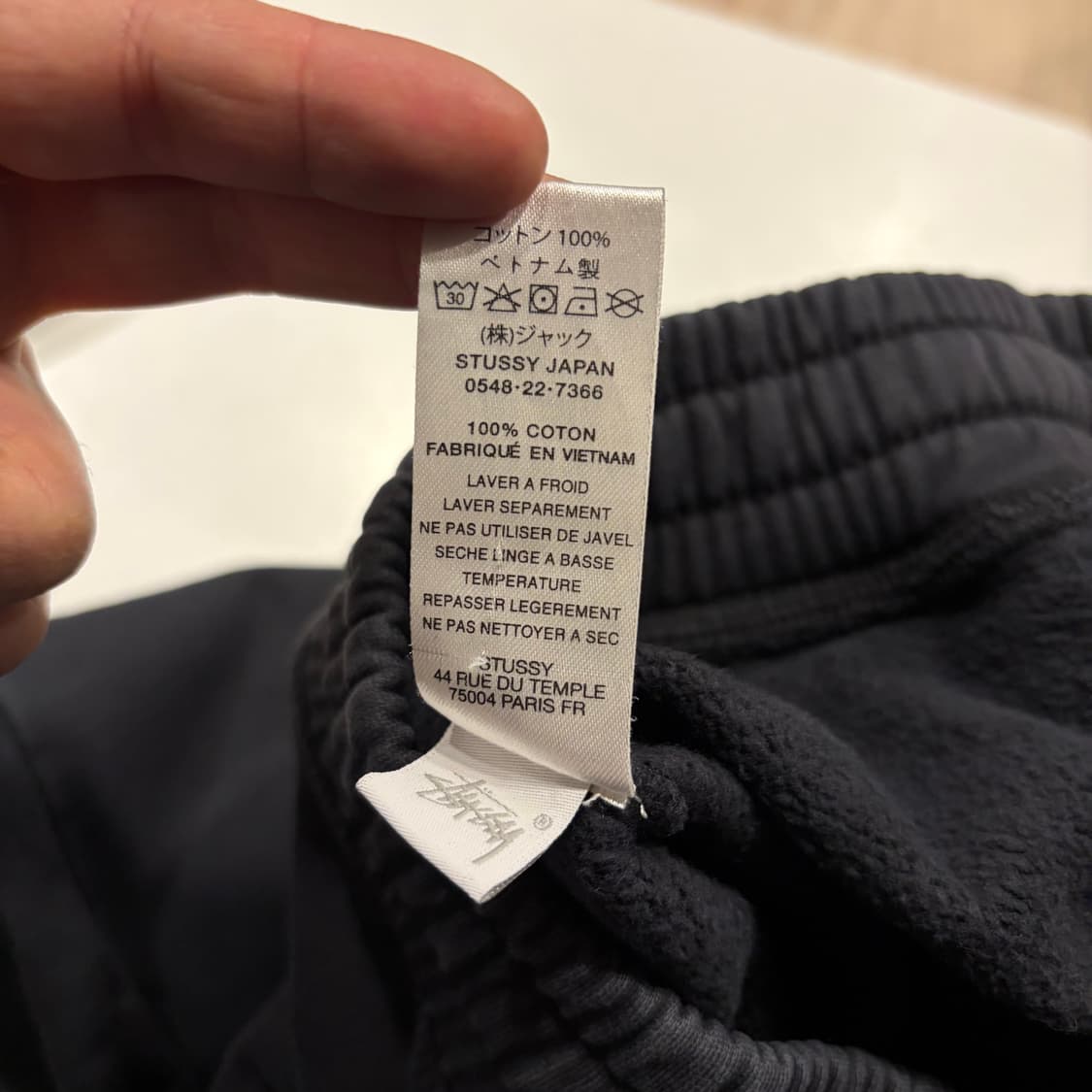 [M] 23s 스투시 오버다이드 블랙 스웻 팬츠 C320 상품이미지7