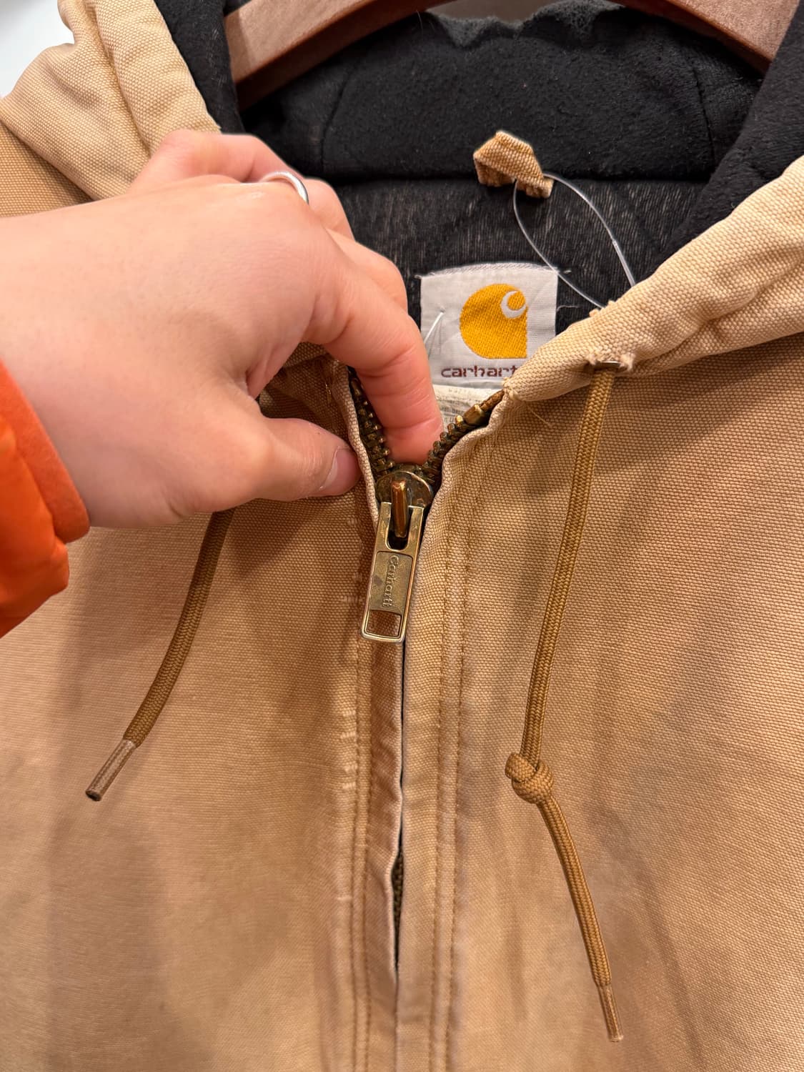 90-00s Carhartt 칼하트 덕 액티브 후드 워크 자켓 (USA) 상품이미지3