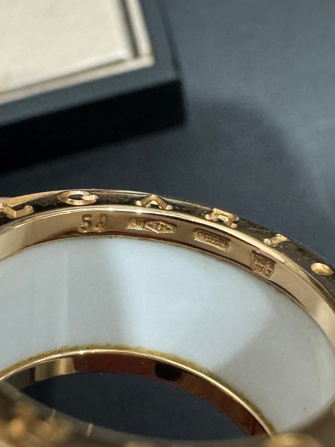 불가리 비제로원 로즈골드 화이트 세라믹 41밴드 링 54호 정품 상품이미지3