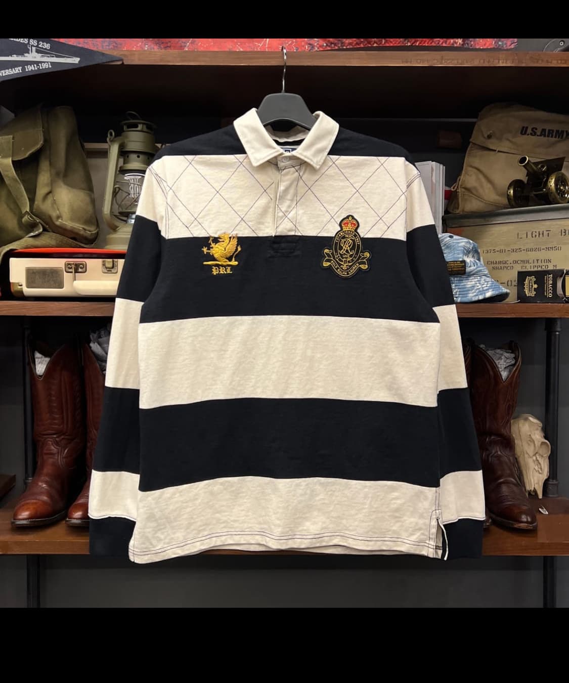 폴로 랄프로렌 빅로고 스트라이프 럭비티 L 상품이미지1