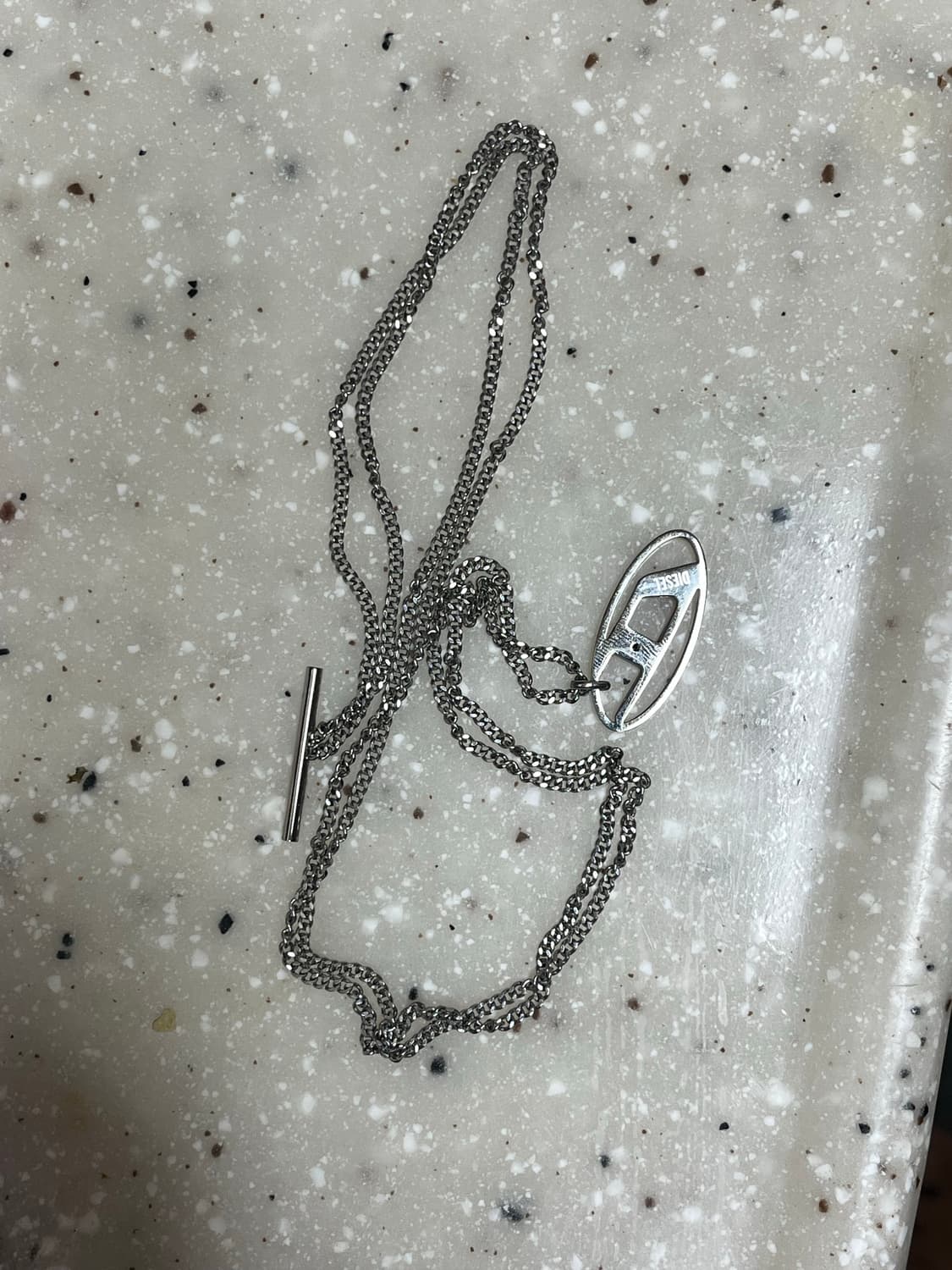 디젤 Dx1534 스테인리스 스틸 체인 네크리스 실버 상품이미지2