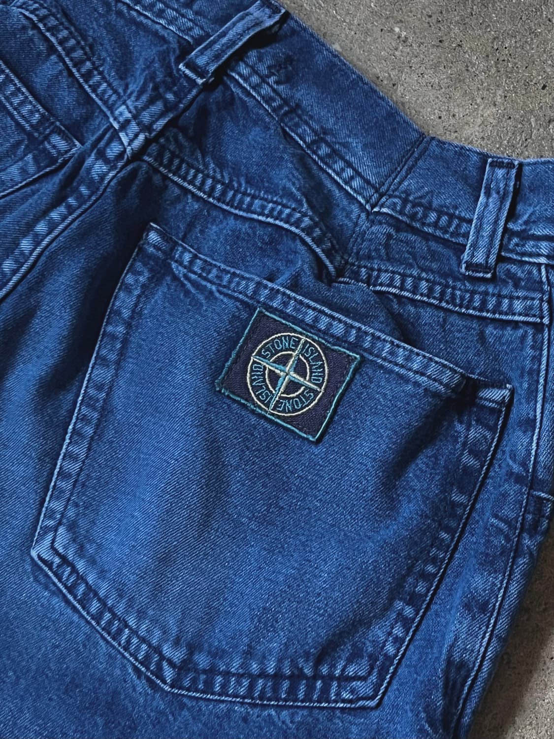 [28]80s 스톤아일랜드 아카이브 그린 엣지드 패치 데님 상품이미지3