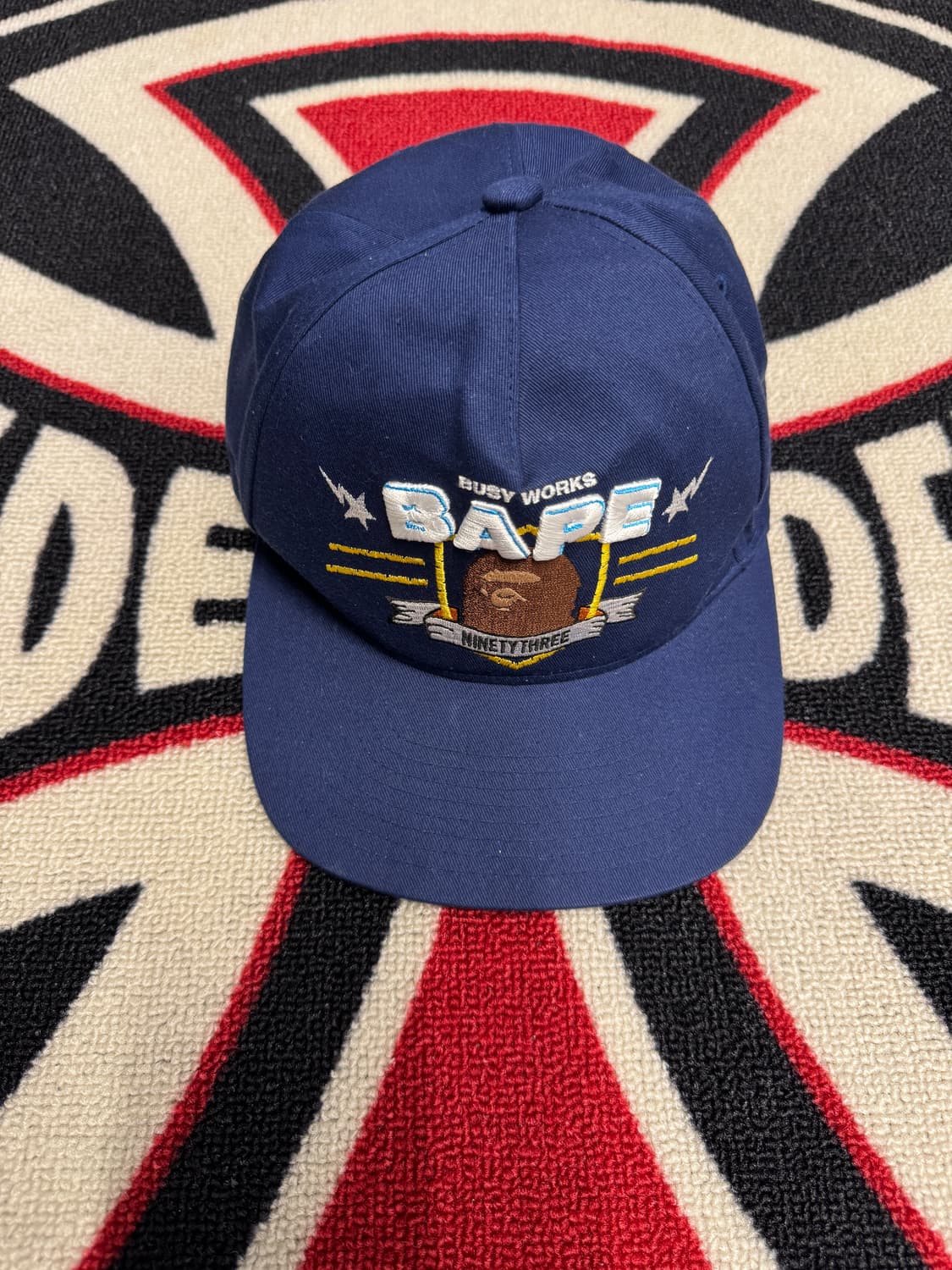 베이프 비지 워크 나인티 쓰리 스냅백 블루 상품이미지1