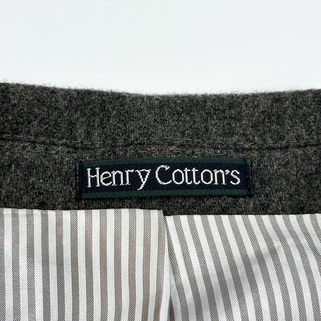 헨리코튼 클래식 브로치 울 모직 블레이져 그레이 M 상품이미지5