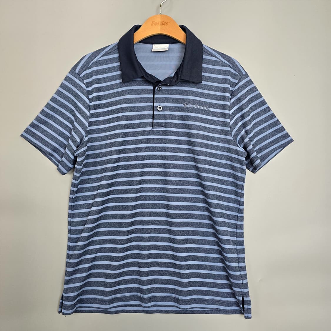 컬럼비아 Columbia 기능성 스트라이프 카라 반팔티 상품이미지1