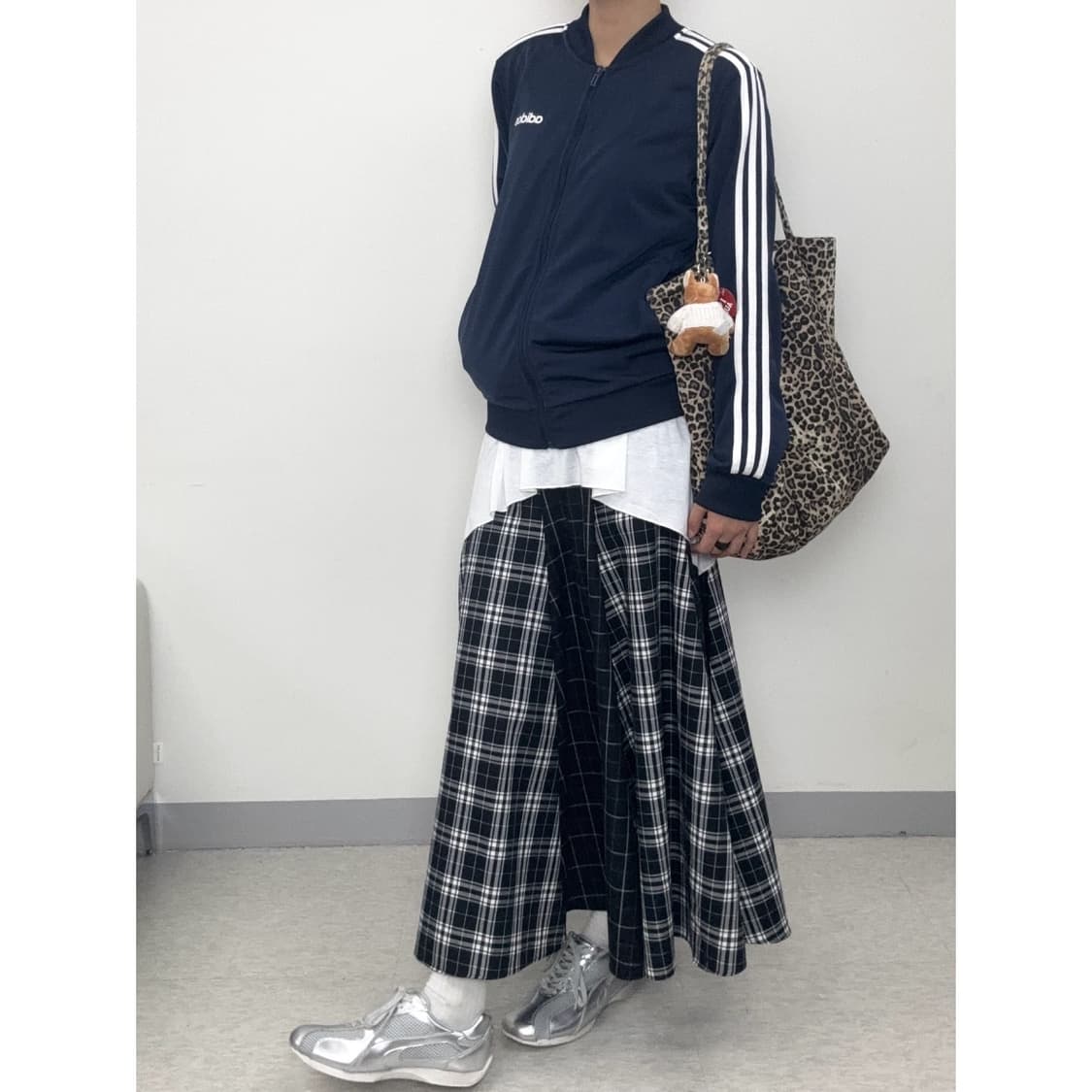 빈티지 블랙 패치 롱스커트 상품이미지2