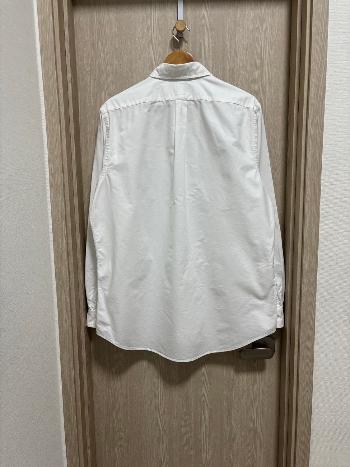 폴로 클래식핏 가먼트다이 옥스포드셔츠L/화이트 상품이미지3