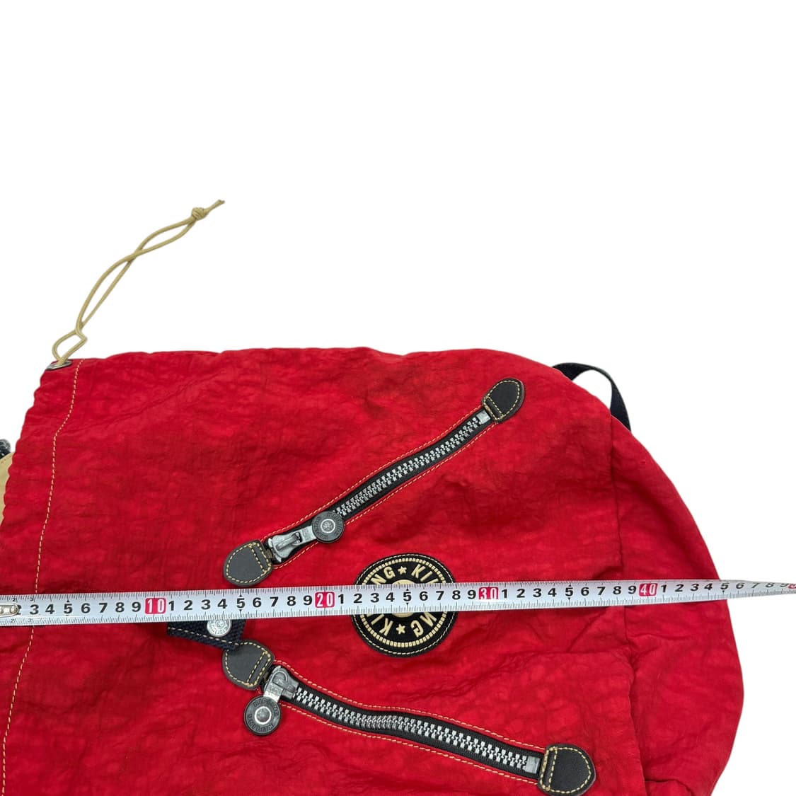 키플링 빈티지 Y2K 빅로고 복조리백팩 가방 레드 상품이미지5