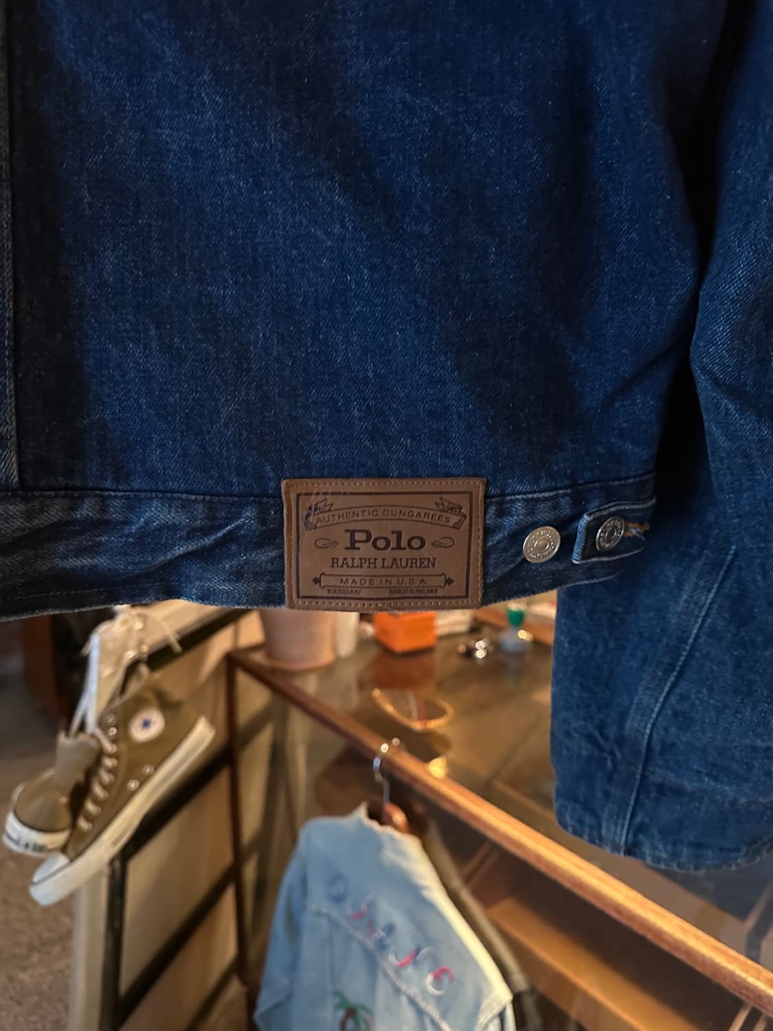 80s USA 빈티지 폴로 랄프로렌 블랭킷 덩가리 데님 자켓 상품이미지6